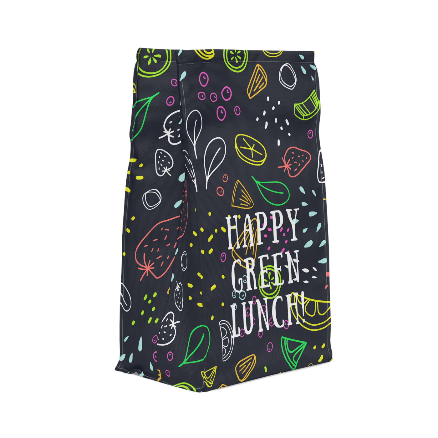 HAPPY GREEN LUNCH Polyester Lunch Bag