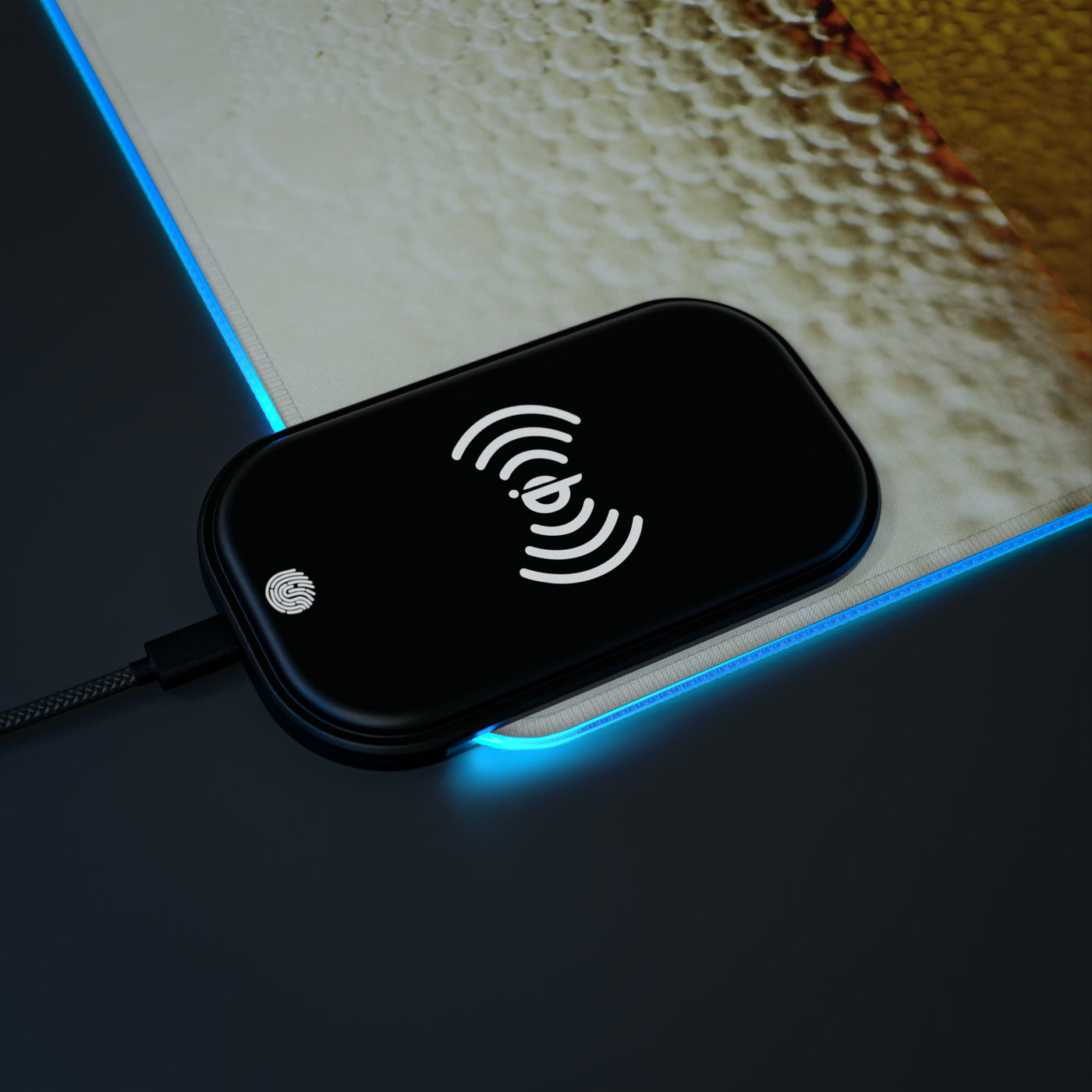 LED BEER Gaming Mouse Pad, Wireless Charging