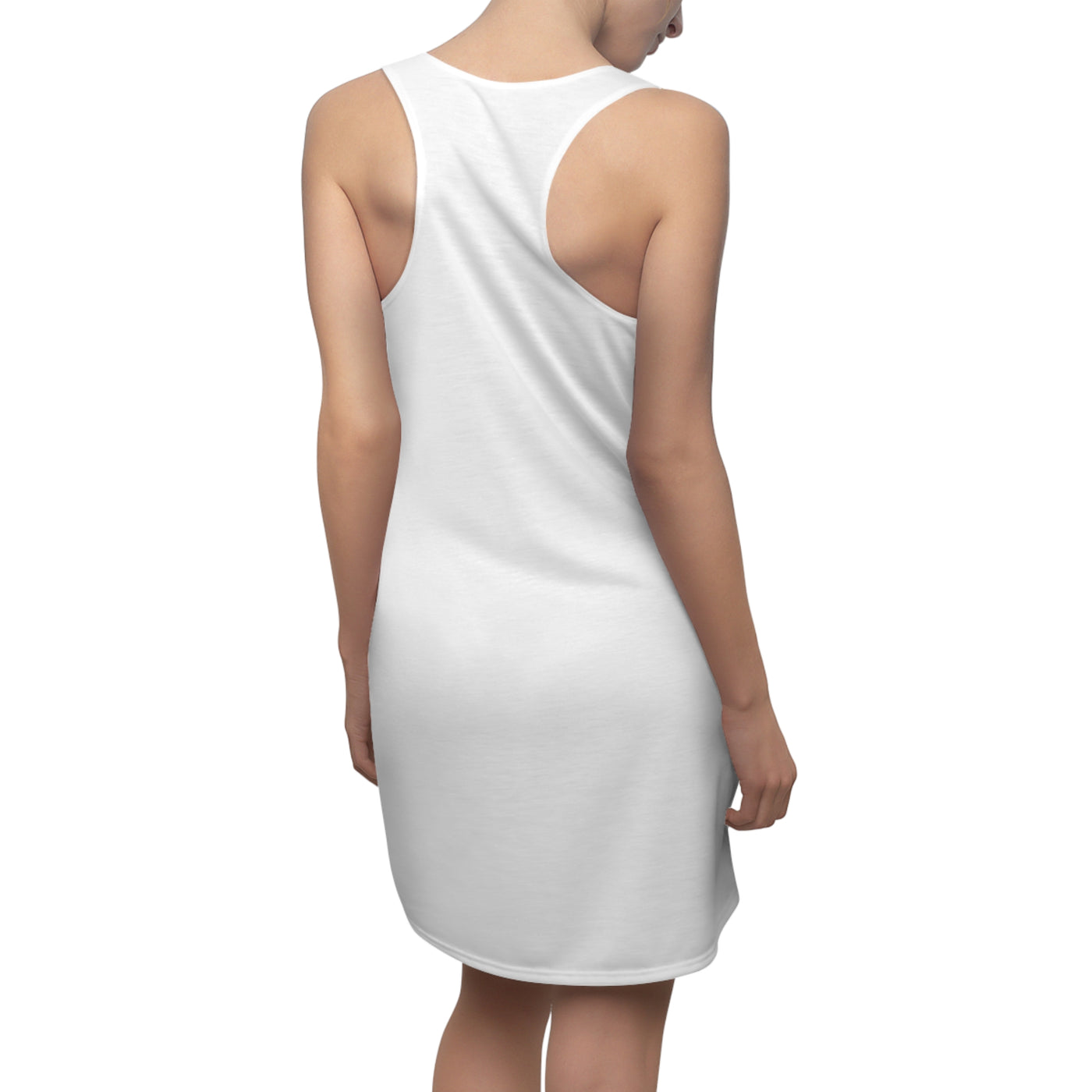 Strawberry Racerback White Dress (AOP)