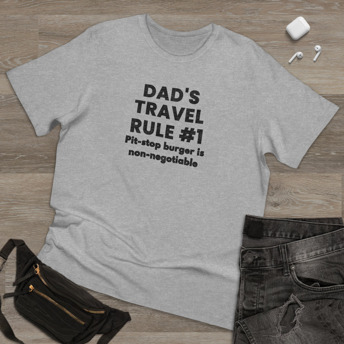 BURGER DAD'S TRAVEL RULE Unisex Deluxe T-shirt