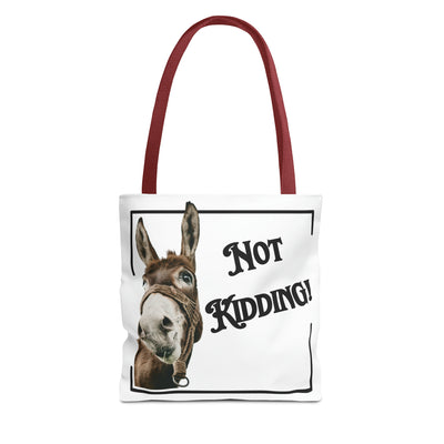 NOT KIDDING DONKEY Tote Bag (AOP)