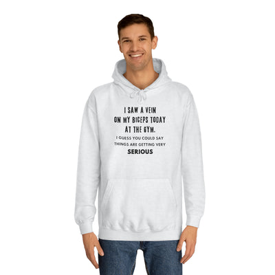 Serious Gains Mode Unisex College Hoodie