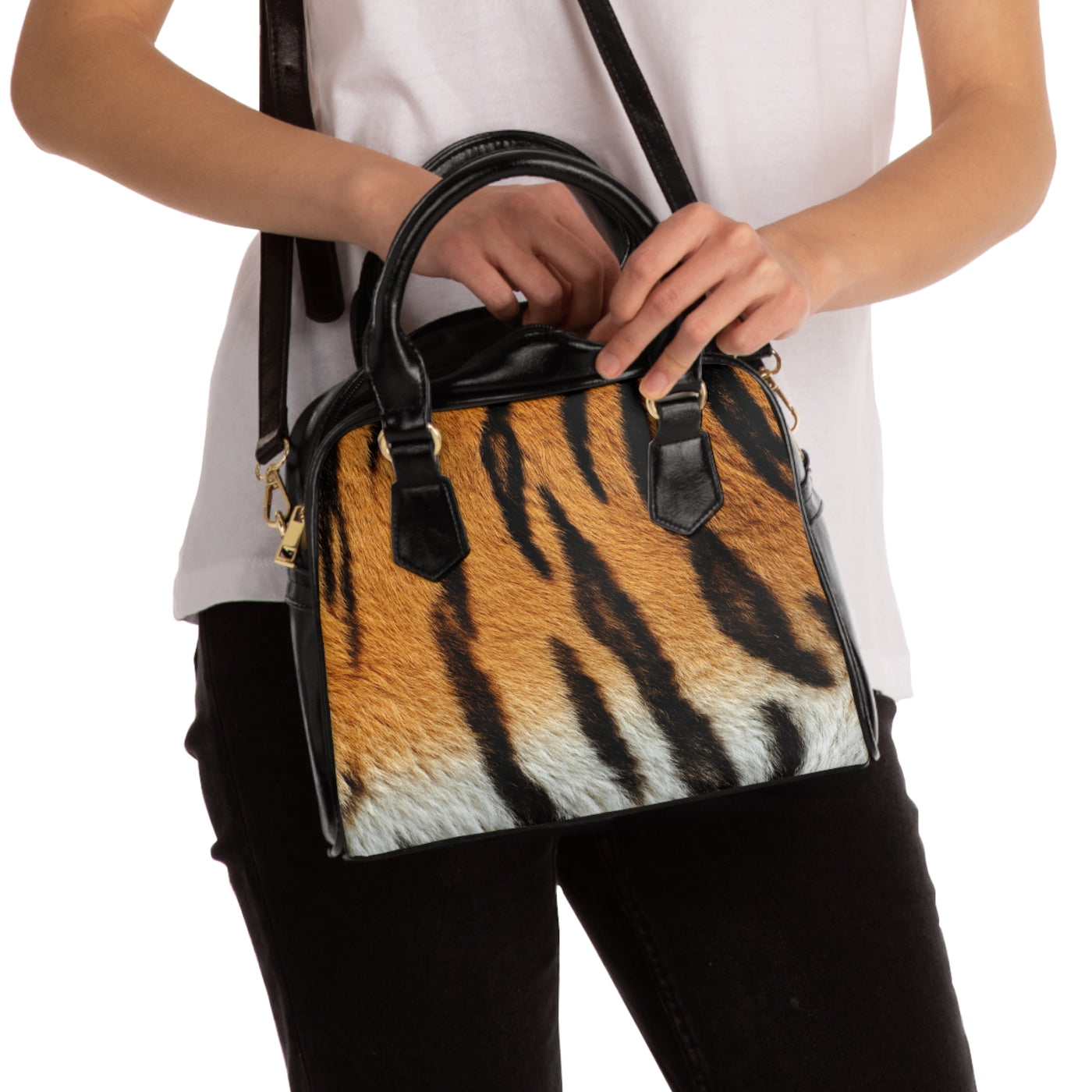 TIGER PRINT Shoulder Handbag