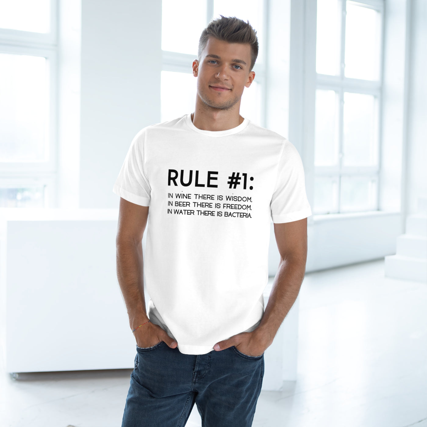 WINE RULE NUMBER 1 Unisex Deluxe T-shirt