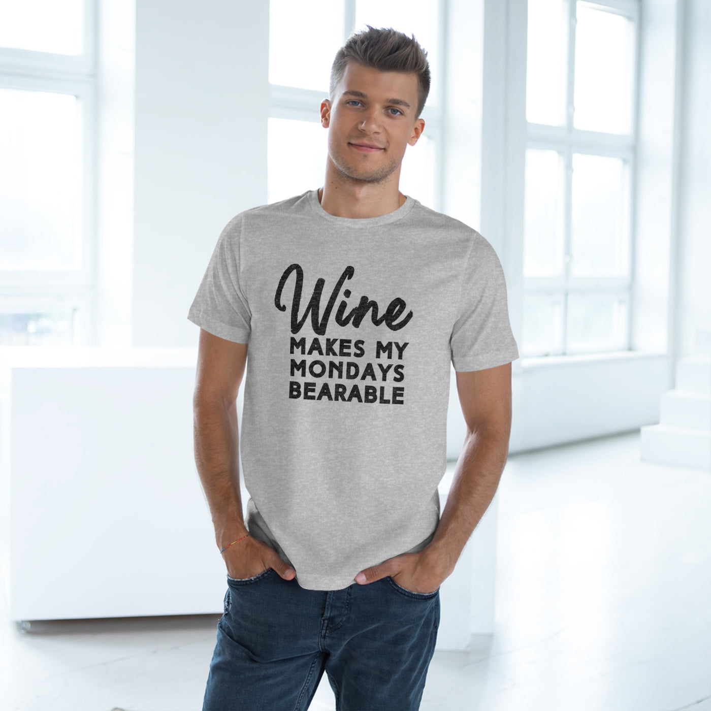 MONDAY MOOD WINE Unisex Deluxe T-shirt