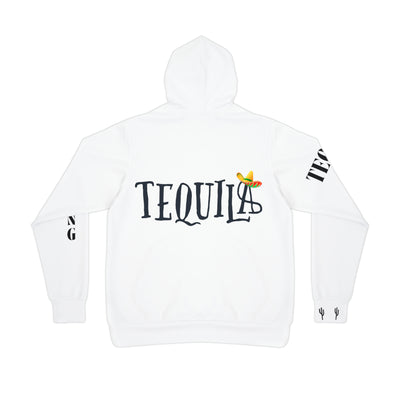 TEQUILA VIBES White Unisex Athletic Hoodie (AOP)