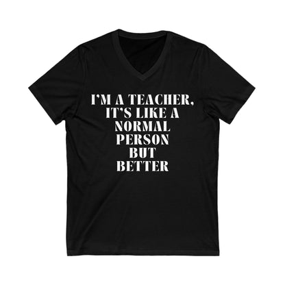 TEACHER EDITION - Unisex Jersey V-Neck Tee