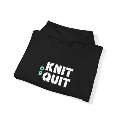 KNIT OR QUIT Unisex Heavy Blend™ Hooded Sweatshirt