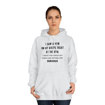 Serious Gains Mode Unisex College Hoodie