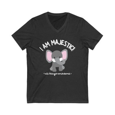 MAJESTIC ELEPHANT Unisex Jersey Short Sleeve V-Neck Tee