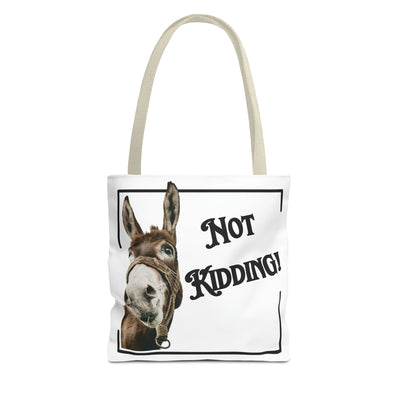 NOT KIDDING DONKEY Tote Bag (AOP)