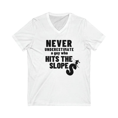 SLOPE SHREDDER Unisex Jersey Short Sleeve V-Neck Tee