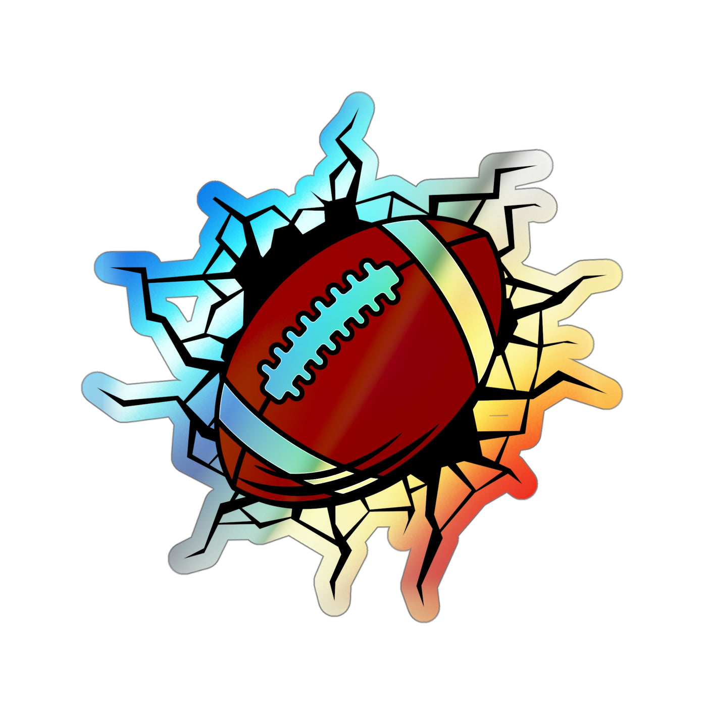 Football Holographic Die-cut Stickers