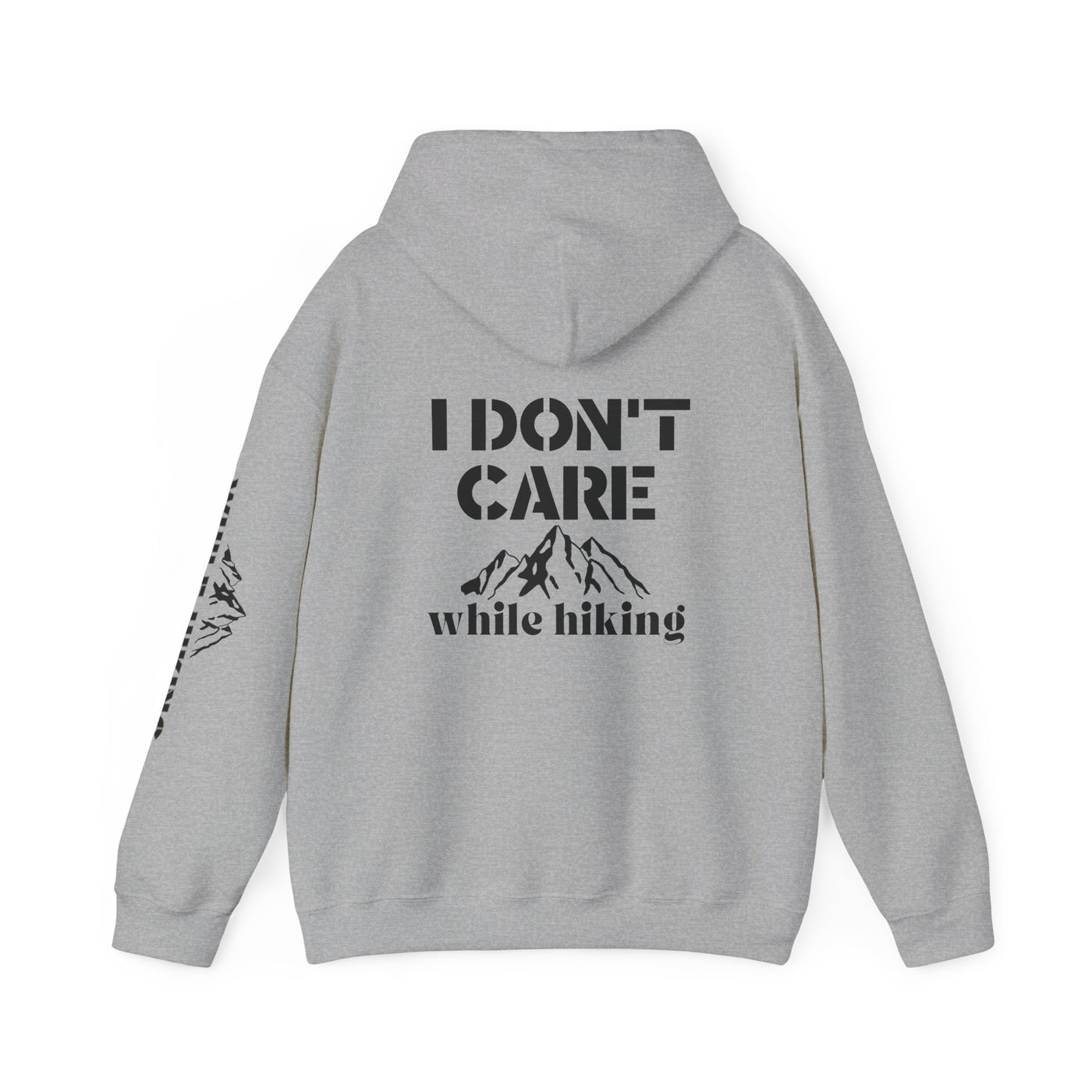 I DON'T CARE WHILE HIKING Unisex Heavy Blend™ Hooded Sweatshirt