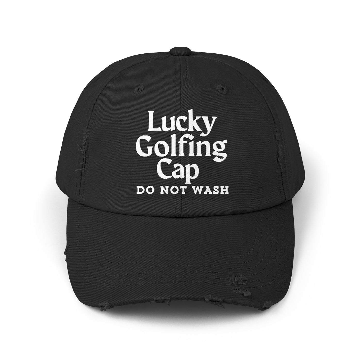 LUCKY GOLFING Unisex Distressed Cap