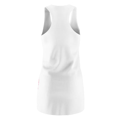 Strawberry Racerback White Dress (AOP)