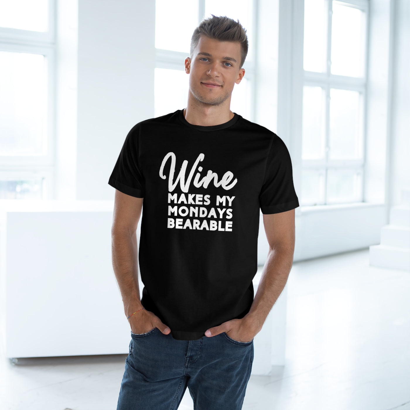 MONDAY MOOD WINE Unisex Deluxe T-shirt