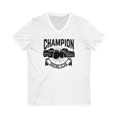 CHAMPION BOXING CLUB Unisex Jersey Short Sleeve V-Neck Tee