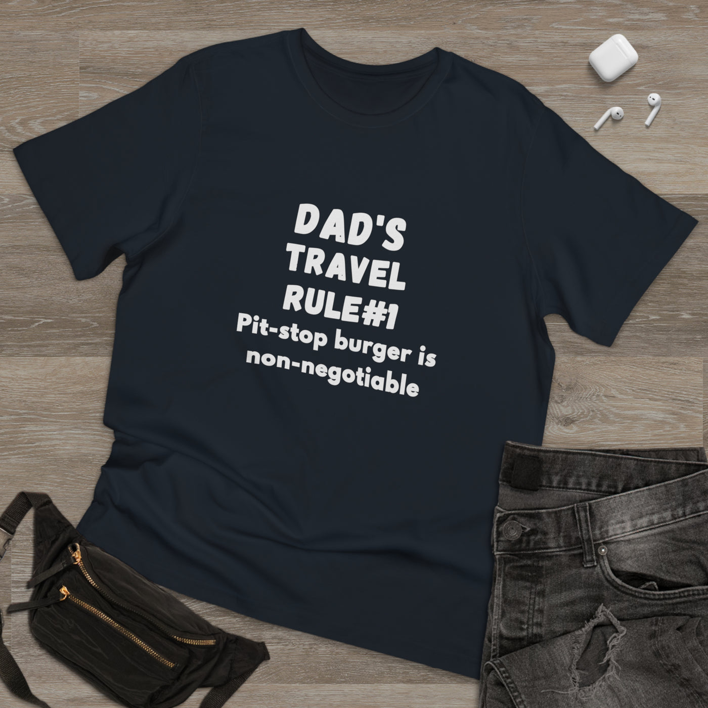 BURGER DAD'S TRAVEL RULE Unisex Deluxe T-shirt