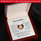 Police officer's cherished partner - Love knot necklace and Personalized card