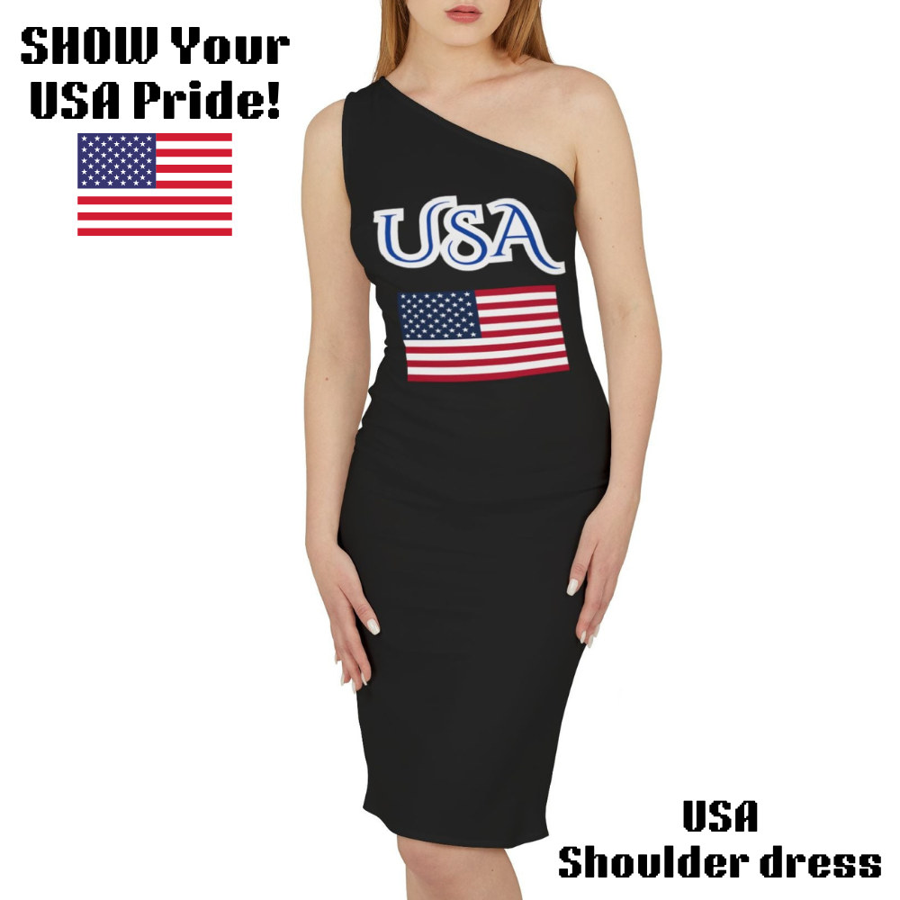 USA Shoulder Dress (AOP)