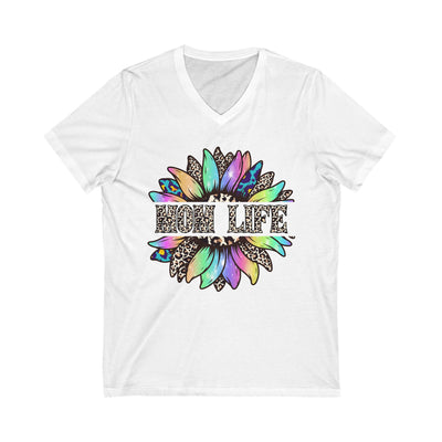 GLAM MAMA or WILD MOM LIFE Jersey Short Sleeve V-Neck Tee