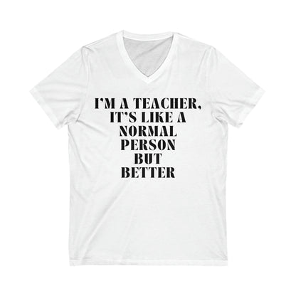 TEACHER EDITION - Unisex Jersey V-Neck Tee