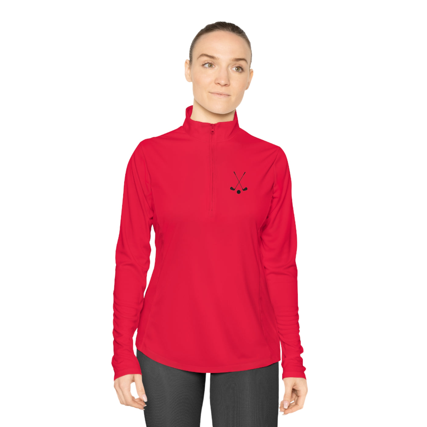 SWING WITHOUT OVERTHINKING Ladies Quarter-Zip Pullover