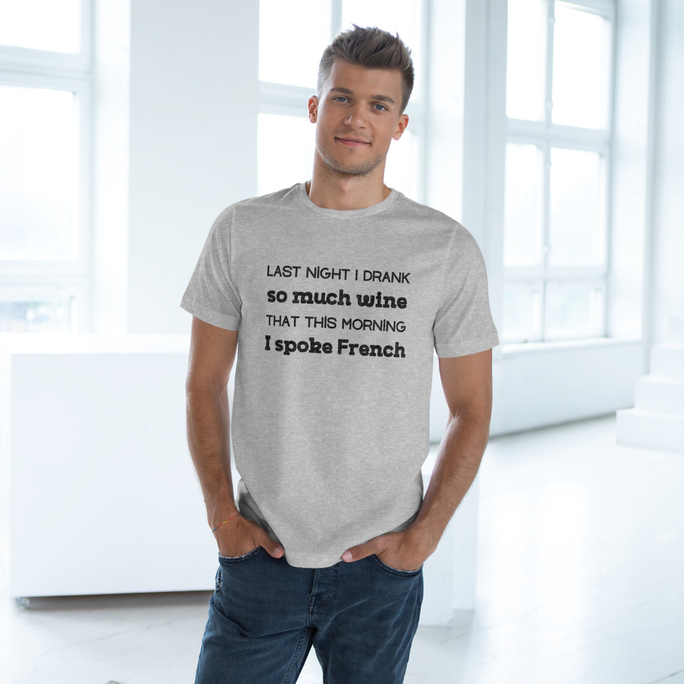 WINE-INDUCED MULTILINGUAL Unisex Deluxe T-shirt