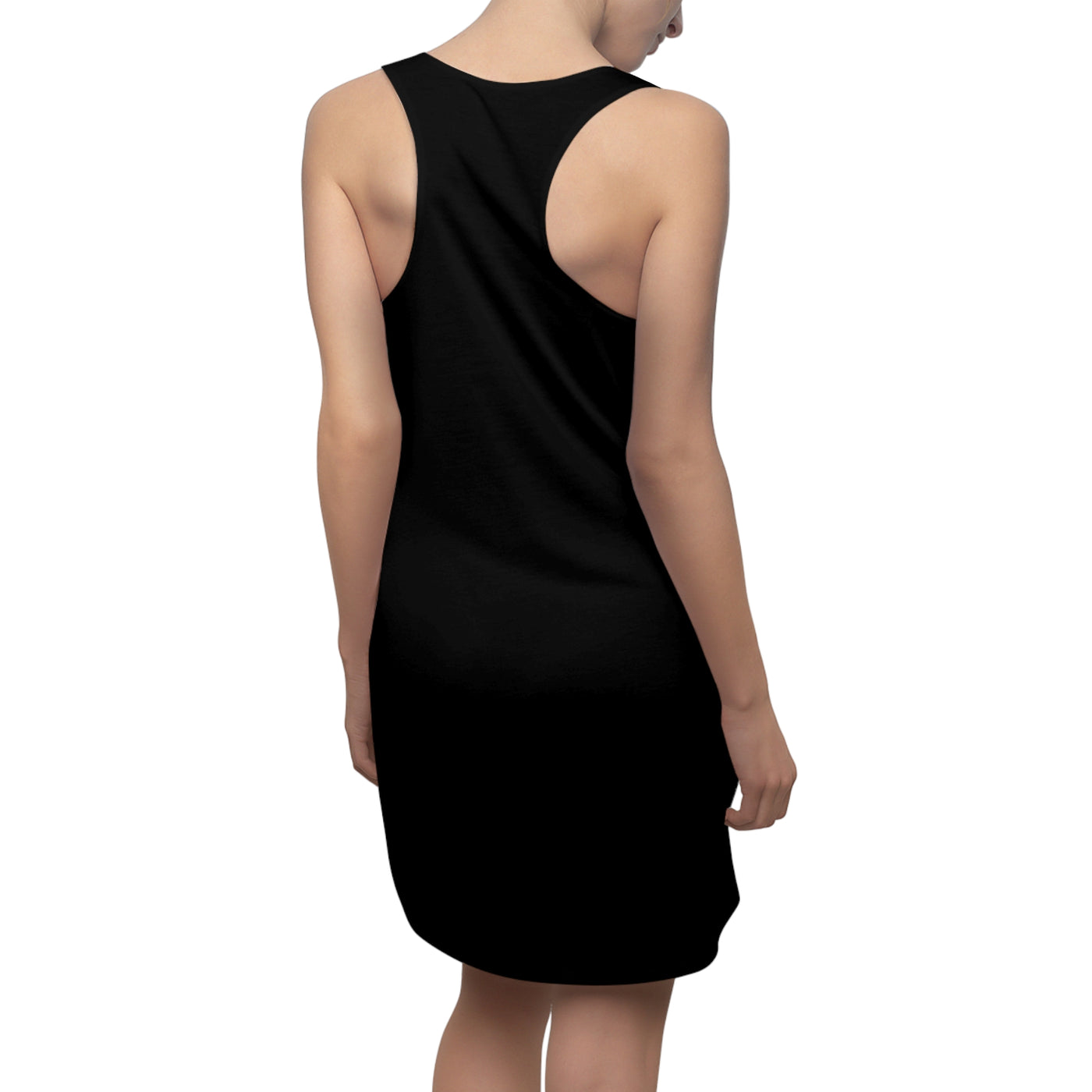 Strawberry Racerback Black Dress (AOP)