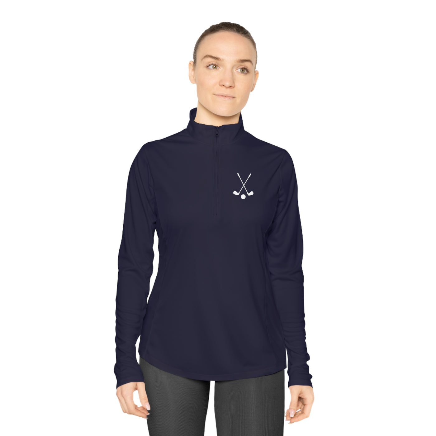 SWING WITHOUT OVERTHINKING Ladies Quarter-Zip Pullover