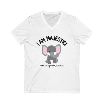 MAJESTIC ELEPHANT Unisex Jersey Short Sleeve V-Neck Tee