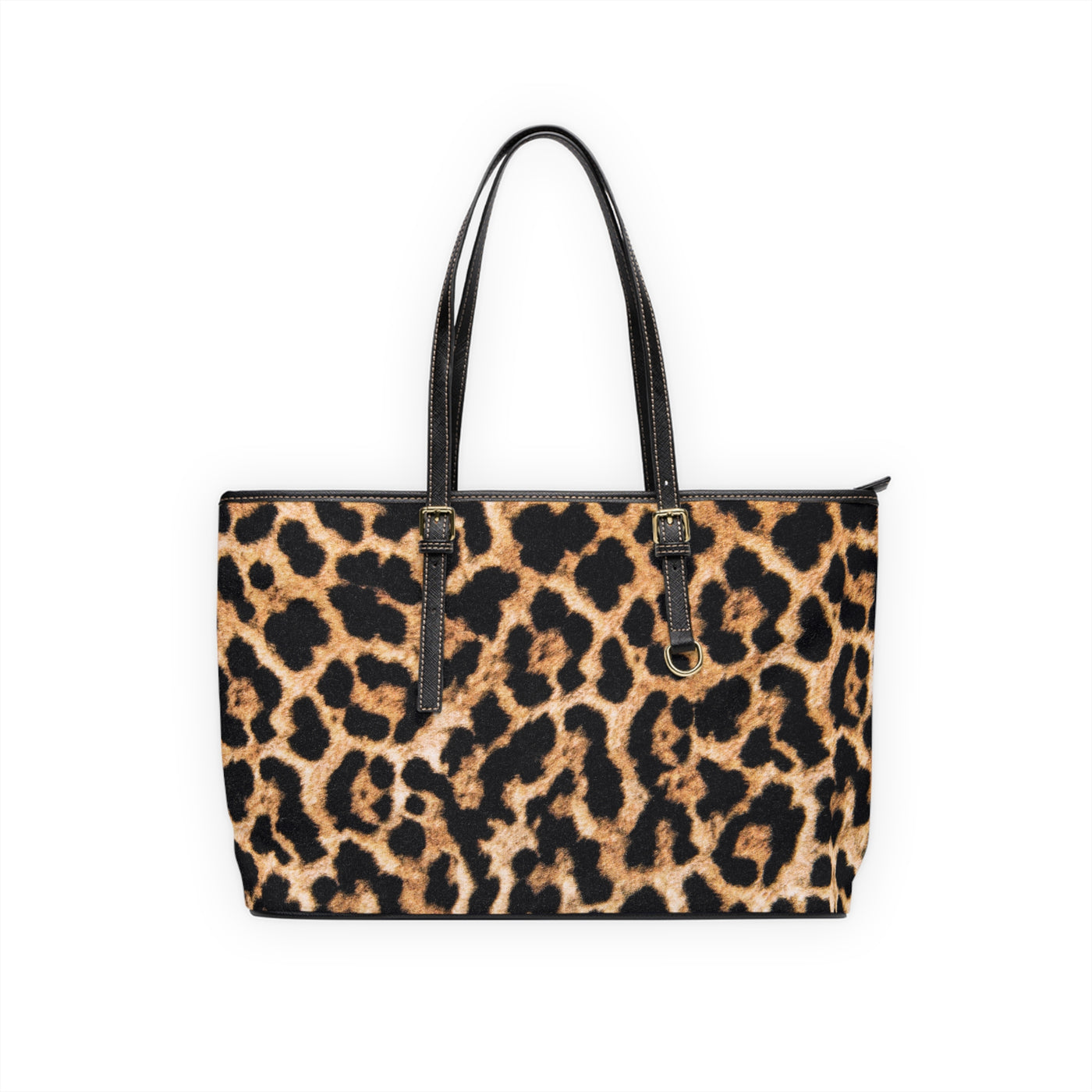 PARIS CHIC Leopard PU Leather Shoulder Tote Bag