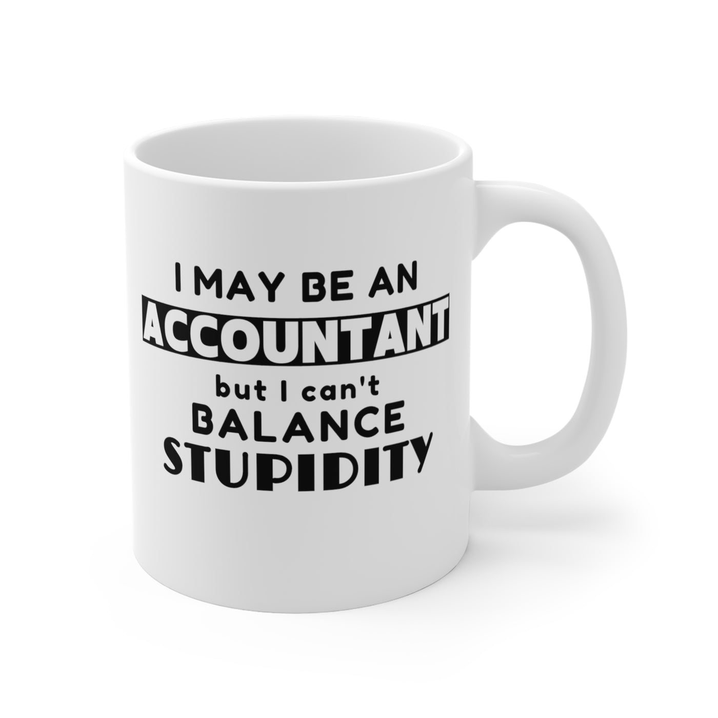 STUPIDITY BALANCING ACCOUNTANT Mug 11oz