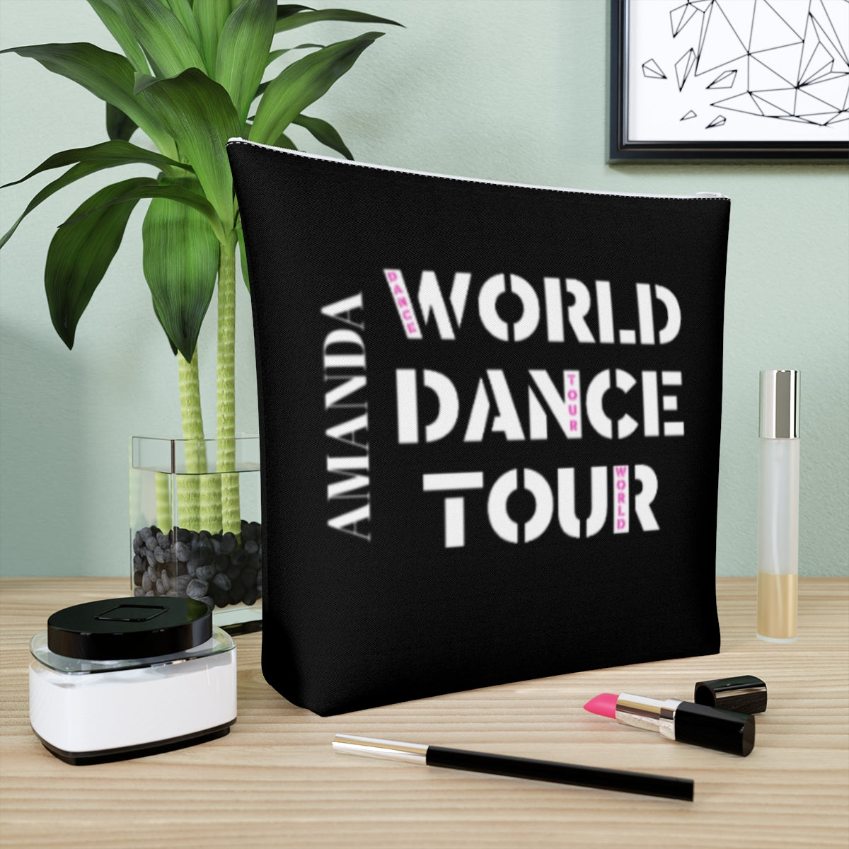 PERSONALIZED WORLD DANCE TOUR Cotton Cosmetic Bag