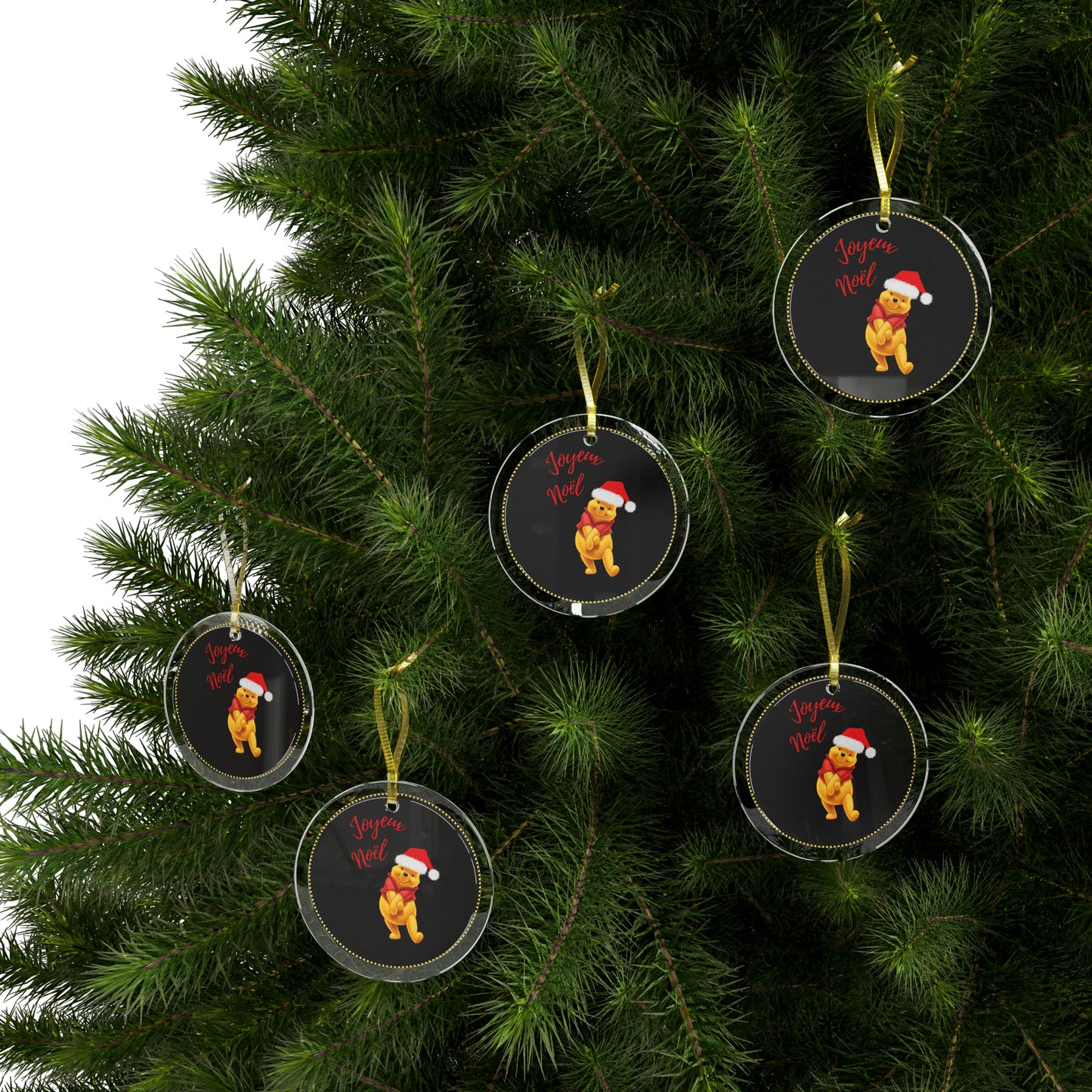 Winnie the Pooh - Joyeux Noel Glass Ornament Bundles