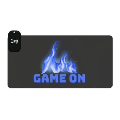 GAME ON LED Gaming Mouse Pad, Wireless Charging