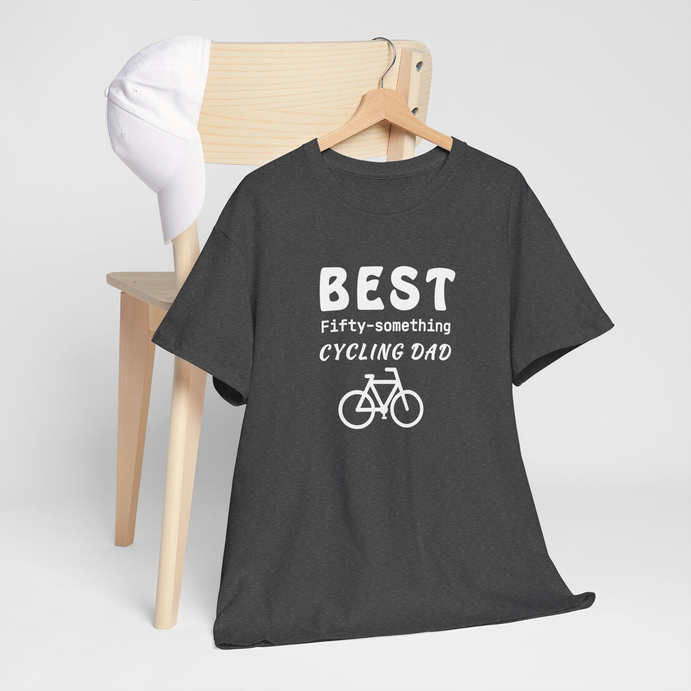 PEDAL PRO DAD: FIFTY-SOMETHING CYCLING CHAMP Heavy Cotton Tee