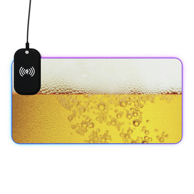 LED BEER Gaming Mouse Pad, Wireless Charging