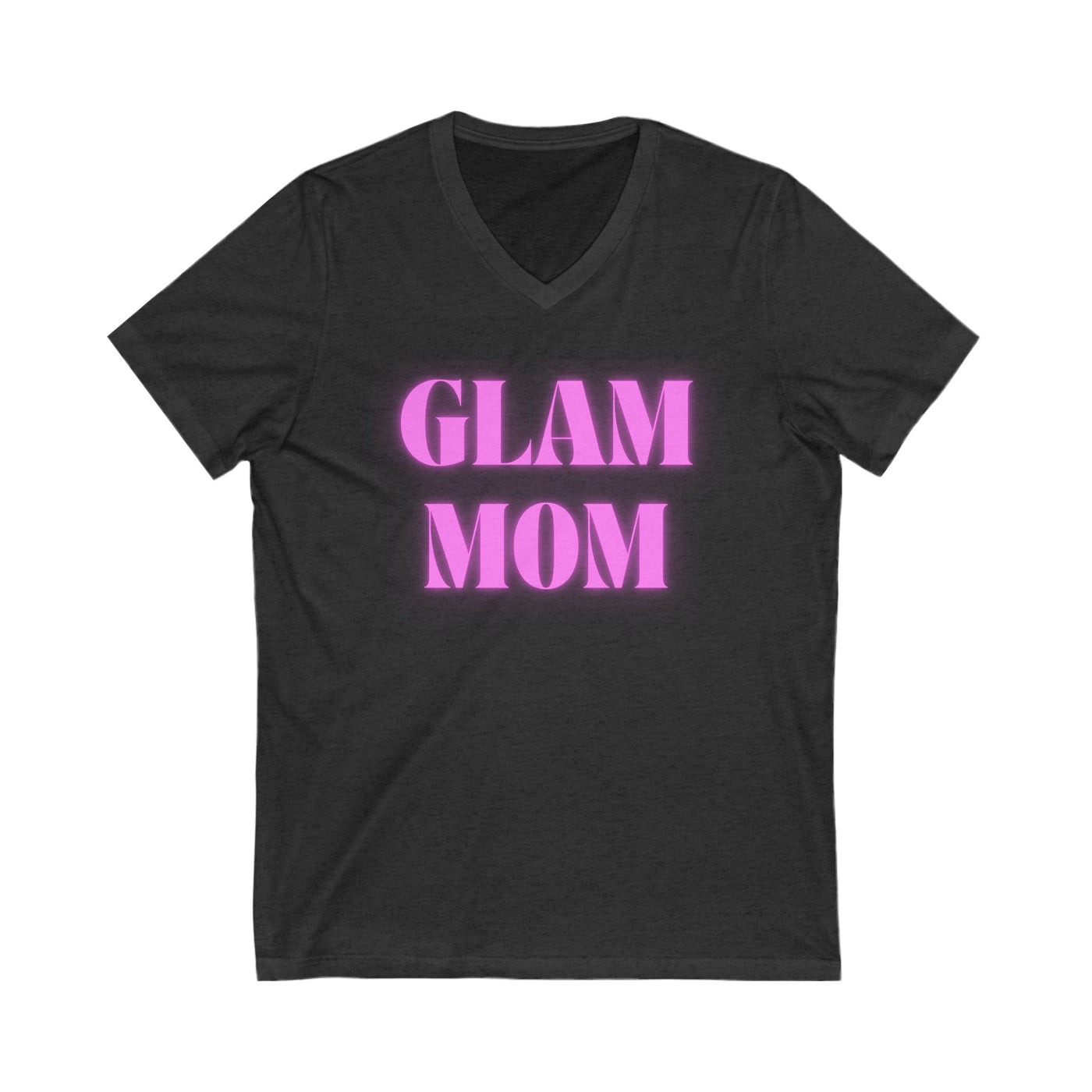 GLAM MAMA or WILD MOM LIFE Jersey Short Sleeve V-Neck Tee