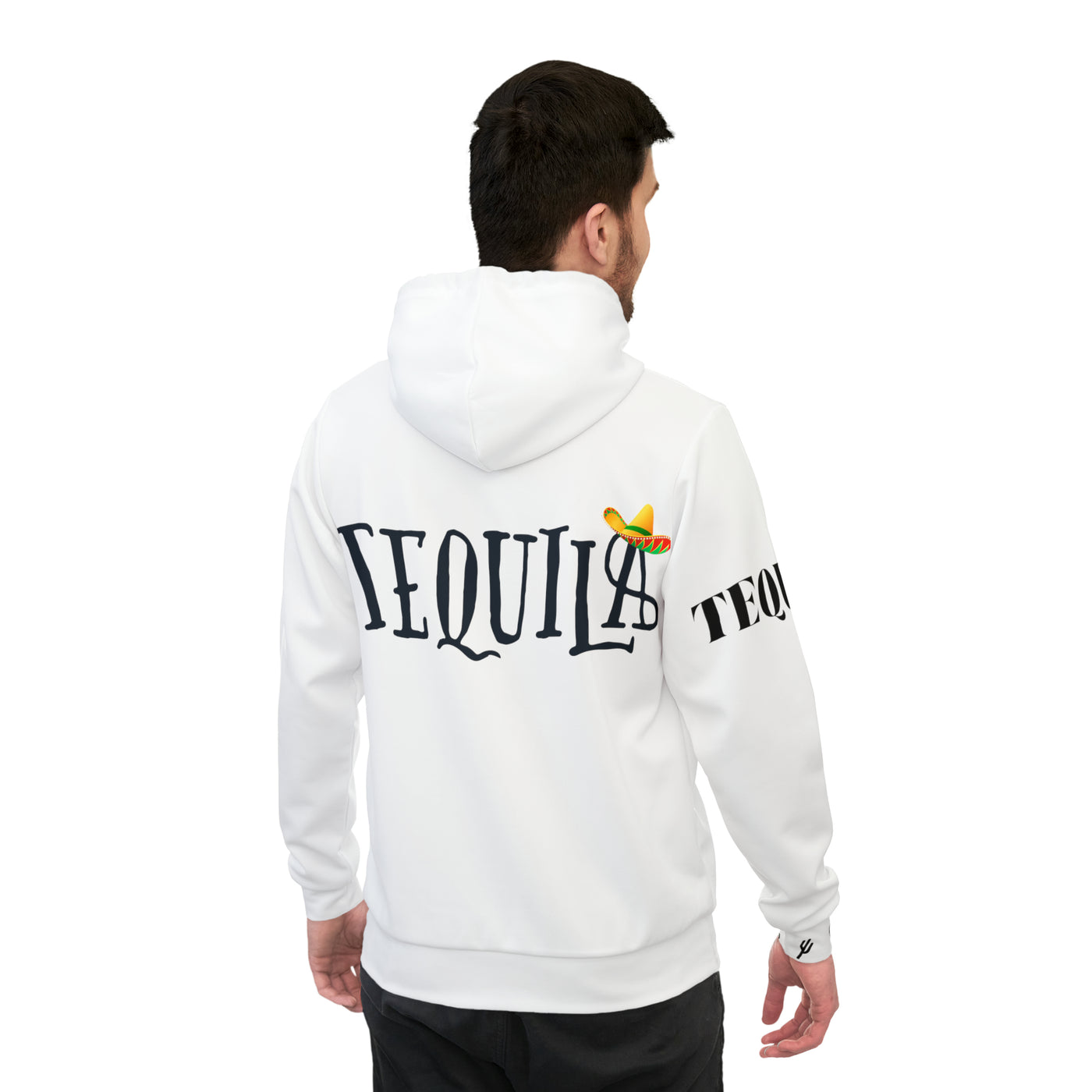 TEQUILA VIBES White Unisex Athletic Hoodie (AOP)