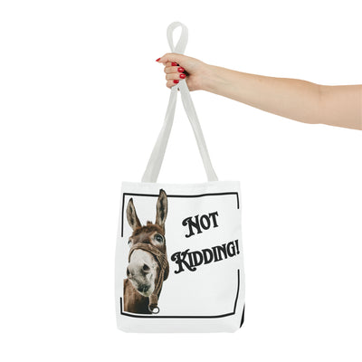 NOT KIDDING DONKEY Tote Bag (AOP)