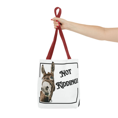 NOT KIDDING DONKEY Tote Bag (AOP)