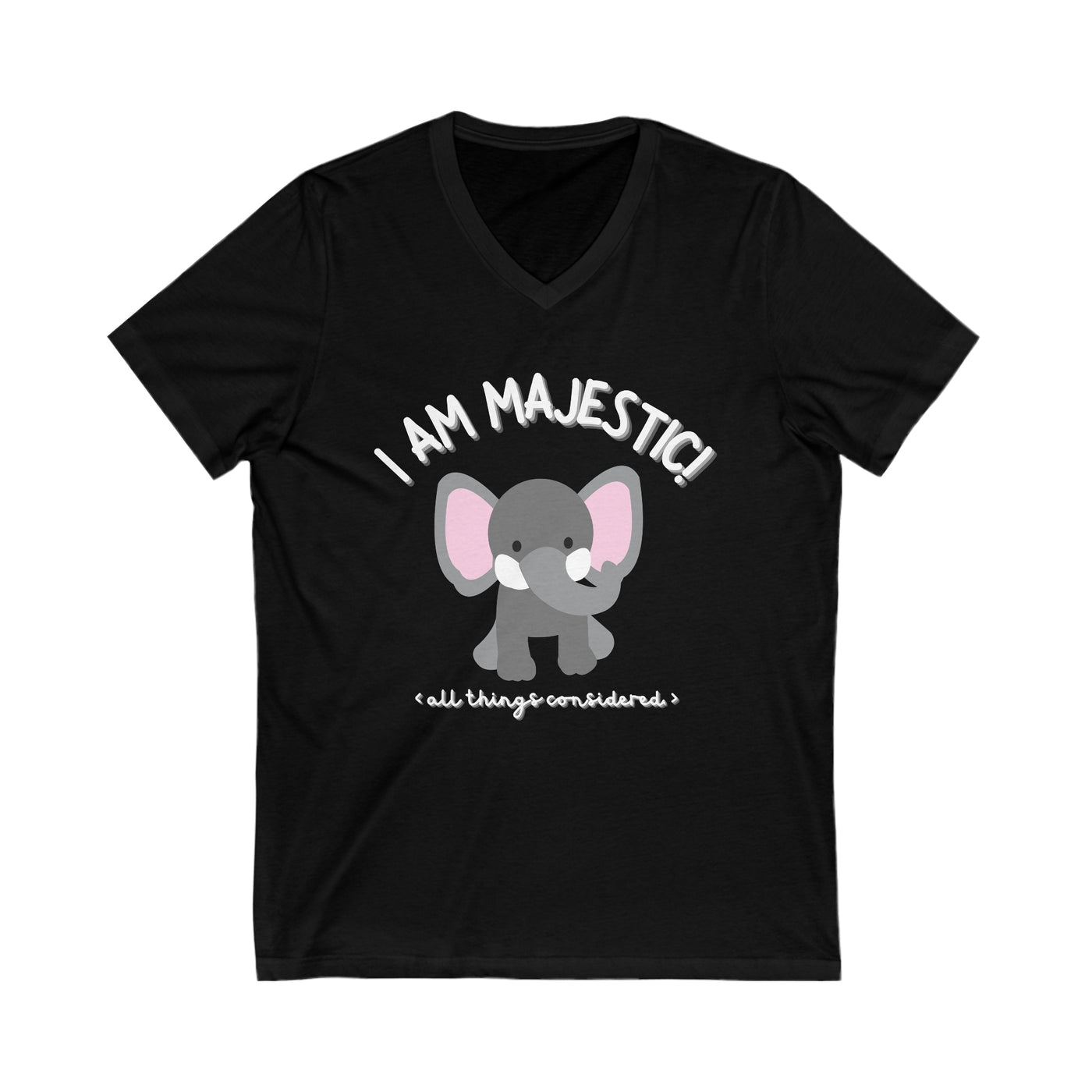 MAJESTIC ELEPHANT Unisex Jersey Short Sleeve V-Neck Tee