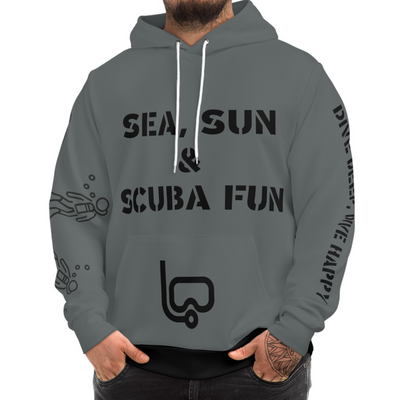 DIVE DEEP, DIVE HAPPY Fashion Hoodie (AOP)