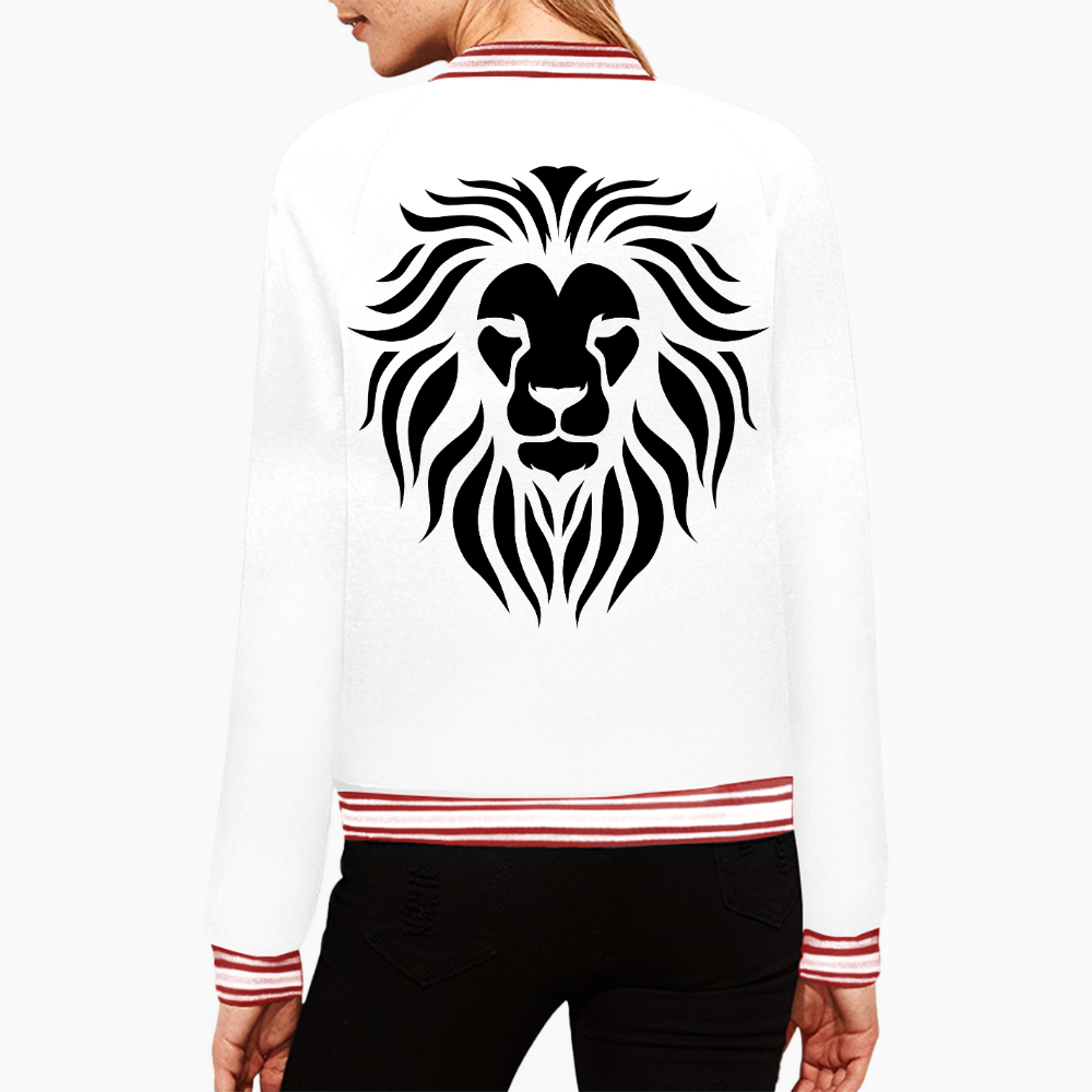 Lion White Women's Varsity Jacket