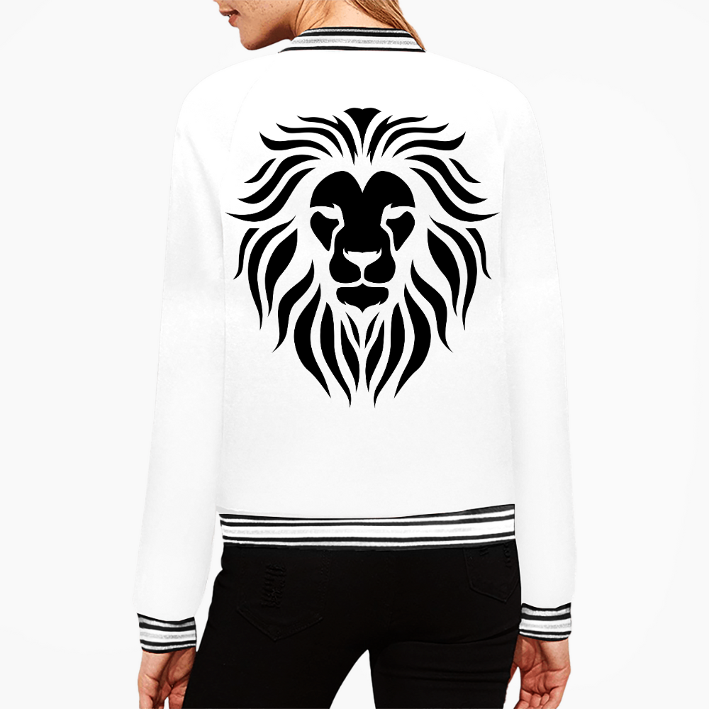 Lion White Women's Varsity Jacket