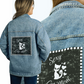 FELINE CHIC Oversized Denim Jacket