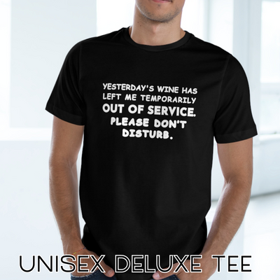 WINE-INDUCED HIATUS Unisex Deluxe T-shirt
