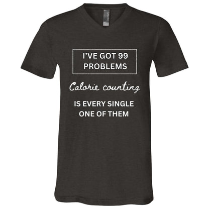 Calorie Counting Chronicles Dark V-neck Tee